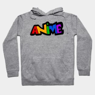 Colorful Anime Text Logo Hoodie